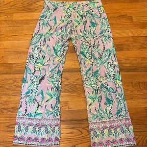 Lilly Pulitzer Bal Harbor Palazzo pants Light Lilac Verbena ladies large
